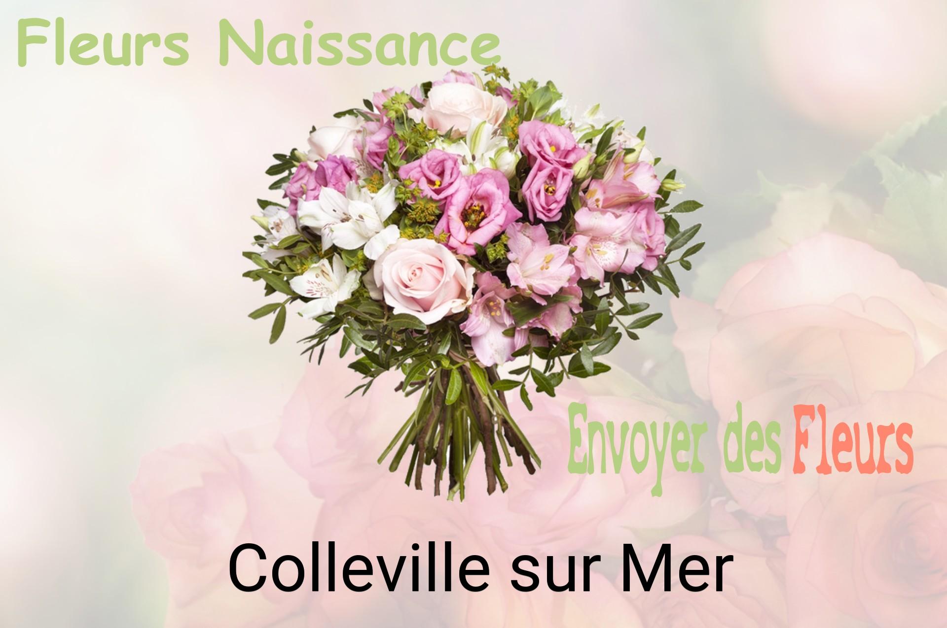 Bouquet de fleurs de naissance livré à Colleville-sur-Mer